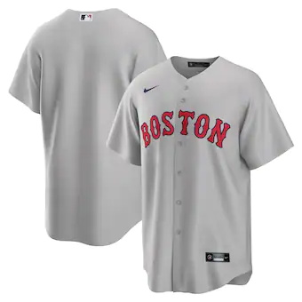 mens nike gray boston red sox road replica team jersey_pi35